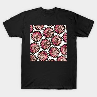 Pink Floral Fireworks - Digitally Illustrated Abstract Flower Pattern for Home Decor, Clothing Fabric, Curtains, Bedding, Pillows, Upholstery, Phone Cases and Stationary T-Shirt